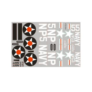 PARKZONE T-28 TROJAN DECAL SHEET (RED VERSION) PKZ4403